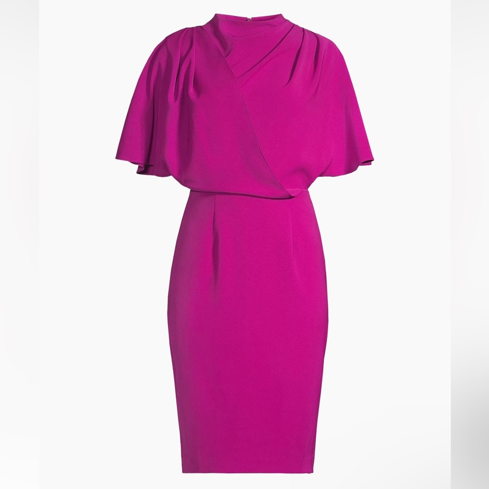 Black Halo Kozia Draped Sheath Dress Size 2 NWT